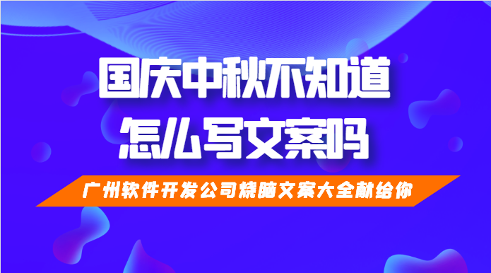 广州软件开发公司烧脑文案大全