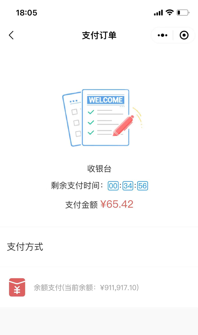 支付页